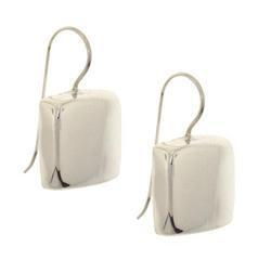 Sterling Silver Square Dangle Earrings