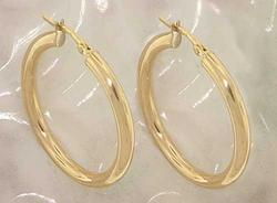 Large 14K Gold Hoop Earrings