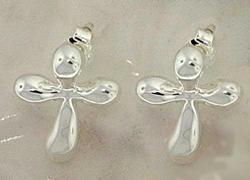 Sterling Silver Cross Dangle Earringssterling 