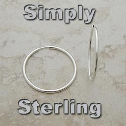 Sterling Silver Large Hoop Earrings