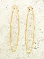 14K Gold Large Oval Hoop Earringsgold 