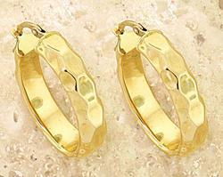 18K Gold Modern Hoop Earrings