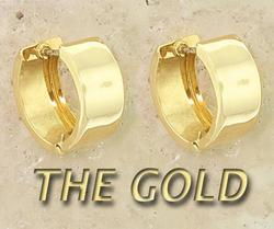 18KT Polished Gold Huggie Hoop Earrings