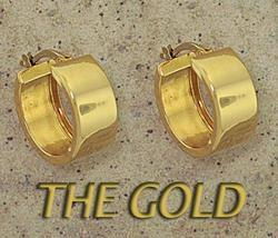 18K Gold Modern Hoop Huggie Earrings