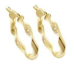 Gold Twist Hoop Earrings