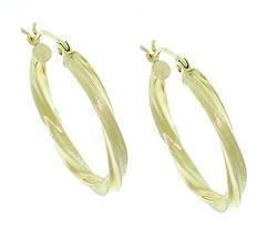 Gold Twist Hoop Earringsgold 