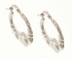 Sterling Silver Irish Claddagh Hoop Earringssterling 