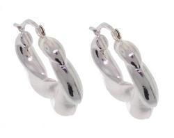 Sterling Silver Swirly Hoop Earringssterling 
