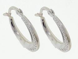 Sterling Silver Greek Key Hoop Earringssterling 