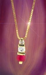 Ruby and Diamond 14K Gold Pendant Necklaceruby 