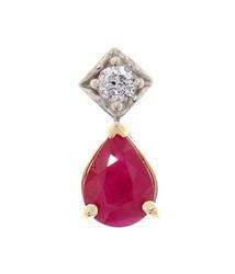 Ruby and Diamond 14K Gold Pendant