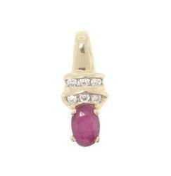 Ruby 14K Two-tone Gold Pendant