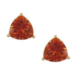 Trillion Radiant Cut Twilight Mystic Topaz 14K Gold Stud Earringstrillion 