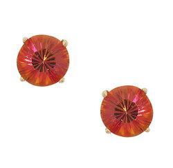 Radiant Cut Twilight Mystic Topaz 14K Gold Stud Earringsradiant 