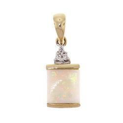 Opal Dimaond Gold Dangle Pendantopal 