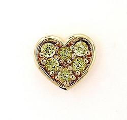 Peridot 14K Gold Heart Pendantperidot 