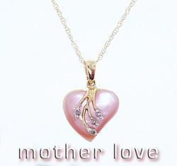Diamond Pink Mother of Pearl Drop Dangle Gold Pendant Necklacediamond 