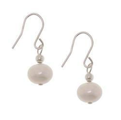 Freshwater Cultured Pearl Sterling Silver French Wire Dangle Earringsfreshwater 
