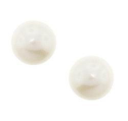 7mm White Pearl and 14K Gold Stud Earringswhite 