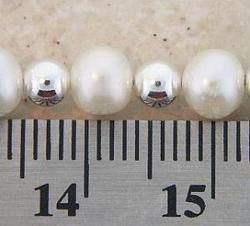 WHITE PEARL STERLING SILVER NECKLACEwhite 