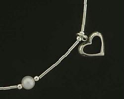 White Pearl Sterling Silver  Necklace