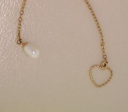 20in White Pearl 14K Gold Toggle Necklacewhite 