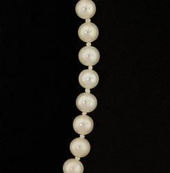 White Pearl and Gold Necklace
