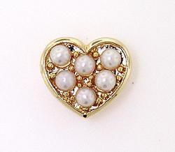 Pearl 14K Gold Heart Pendantpearl 