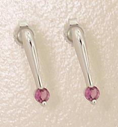 Pink Tourmaline and 14K White Gold Earringspink 