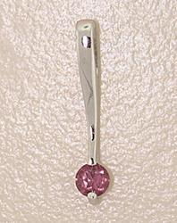 Pink Tourmaline 14K White Gold Dangle Pendantpink 