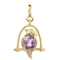 Amethyst Dangle Pendant/Charm-14K Yellow Gold Canaryamethyst 