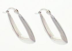 Sterling Silver Rectangular Hoop Earringssterling 