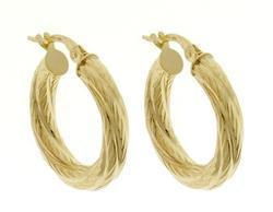 Gold Twist Woven Hoop Earringsgold 
