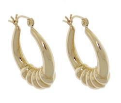 Gold Ribbon Hoop Earringsgold 