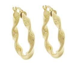 Gold Twist Hoop Earringsgold 
