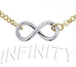 14K 2-Tone Gold Infinity Rolo Necklacetone 