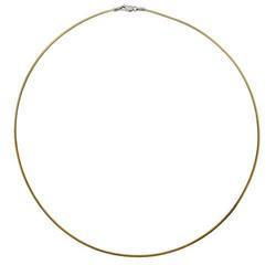 Reversible Two-tone 10K Gold 1.5mm 17' Omega Necklacereversible 