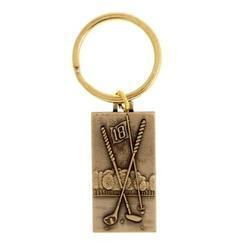 Men's Gold Electroplated Golf Keychainmen 