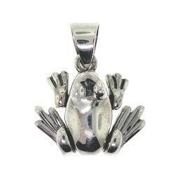 Sterling Silver Dangle Frog Pendantsterling 