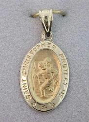 GOLD SAINT CHRISTOPHER PENDANT CHARM BRANDgold 