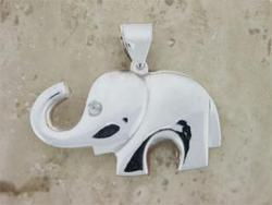 Ladies Sterling Silver Elephant Pendantladies 