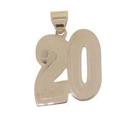 Number 20 Genuine Gold Racing Pendantnumber 