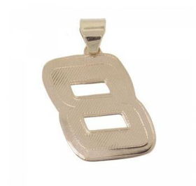 10K Yellow Gold Number 8 Pendant Racing Soccer Footballyellow 