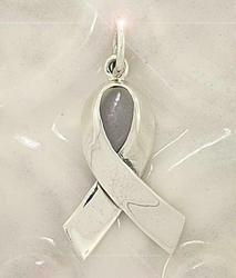 Ladies Sterling Silver Ribbon Pendantladies 