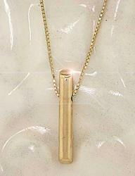 14K Gold Stick Pendant Box Link Necklacegold 