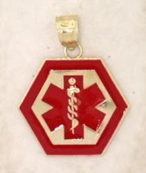 Genuine Gold Medical Pendantgenuine 
