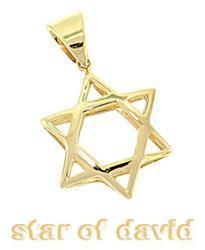 Star of David Genuine Gold Pendantstar 