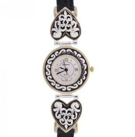 Stainless Steel Double Heart Buckle Women's Watchstainless 