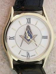 MENS BOLOVA MASONIC MASONS WATCH IN BOXmens 