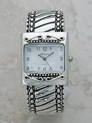 Stainless Steel Backed Designer Bangle Watchstainless 
